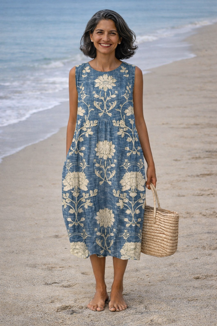 Vintém d'Ouro - Vestido Midi Boho