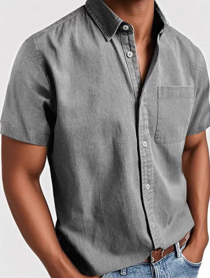 Vintém d'Ouro - Camisa elegante de manga curta