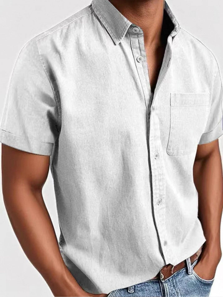 Vintém d'Ouro - Camisa elegante de manga curta