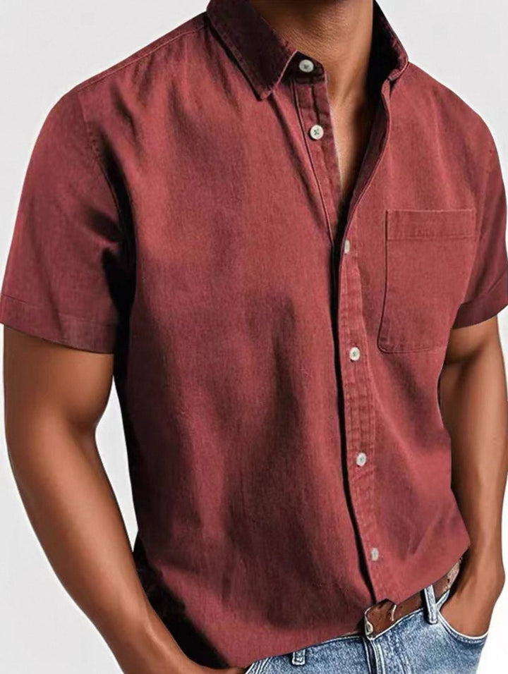Vintém d'Ouro - Camisa elegante de manga curta
