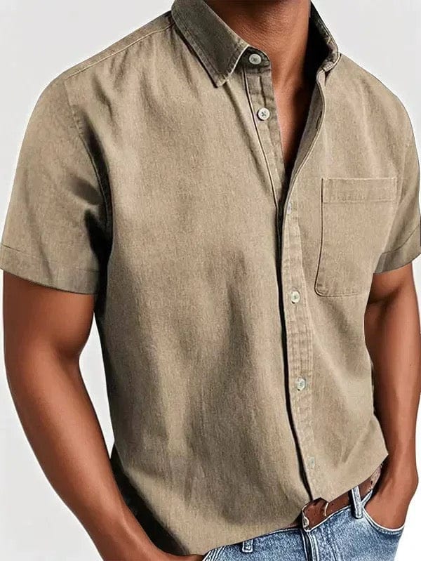 Vintém d'Ouro - Camisa elegante de manga curta
