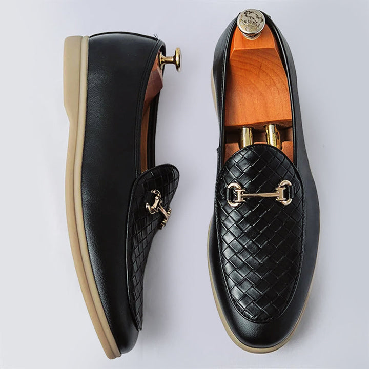 Vintém d'Ouro - Mocassins de couro chique para homem