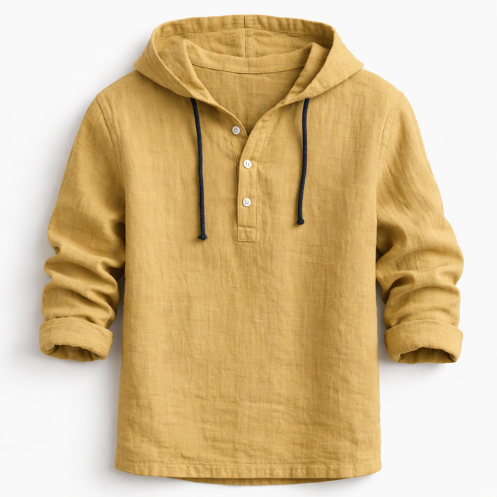 Vintém d'Ouro - Camisa de Linho com Capuz