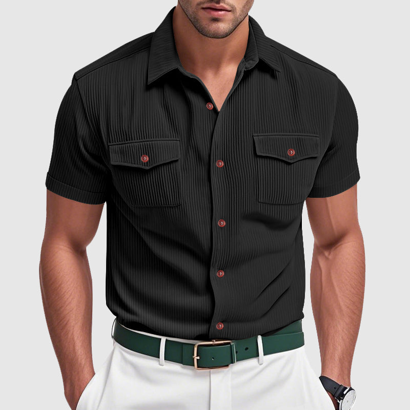 Vintém d'Ouro - Camisa de bombazina elegante para homem
