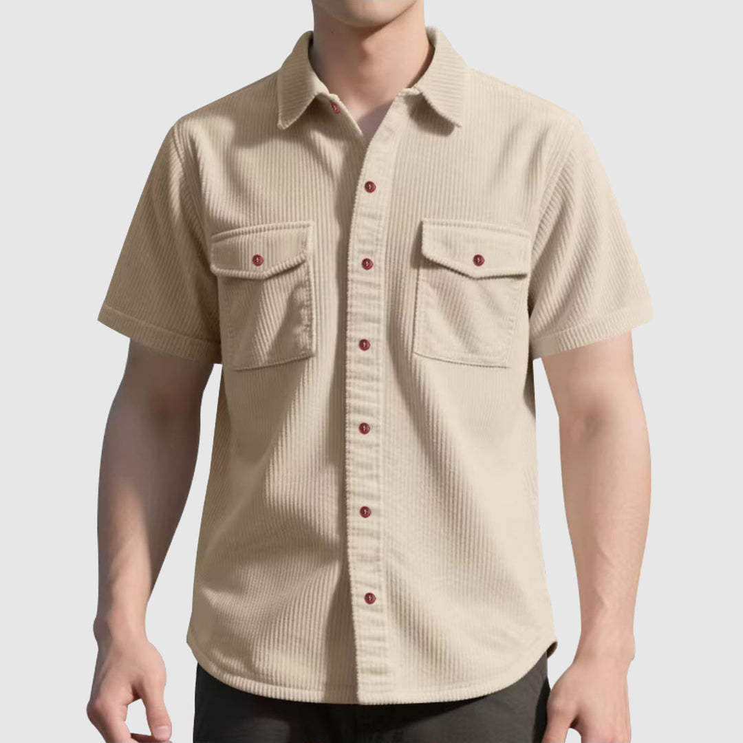 Vintém d'Ouro - Camisa de bombazina elegante para homem