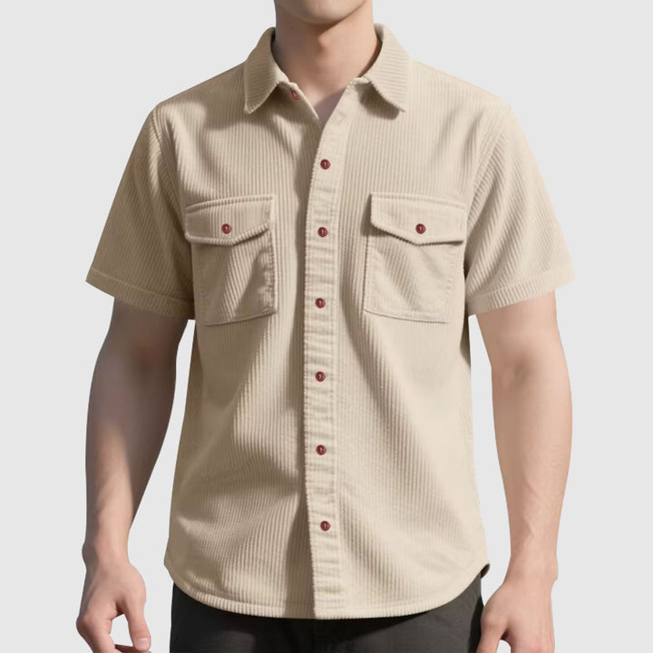 Vintém d'Ouro - Camisa de bombazina elegante para homem