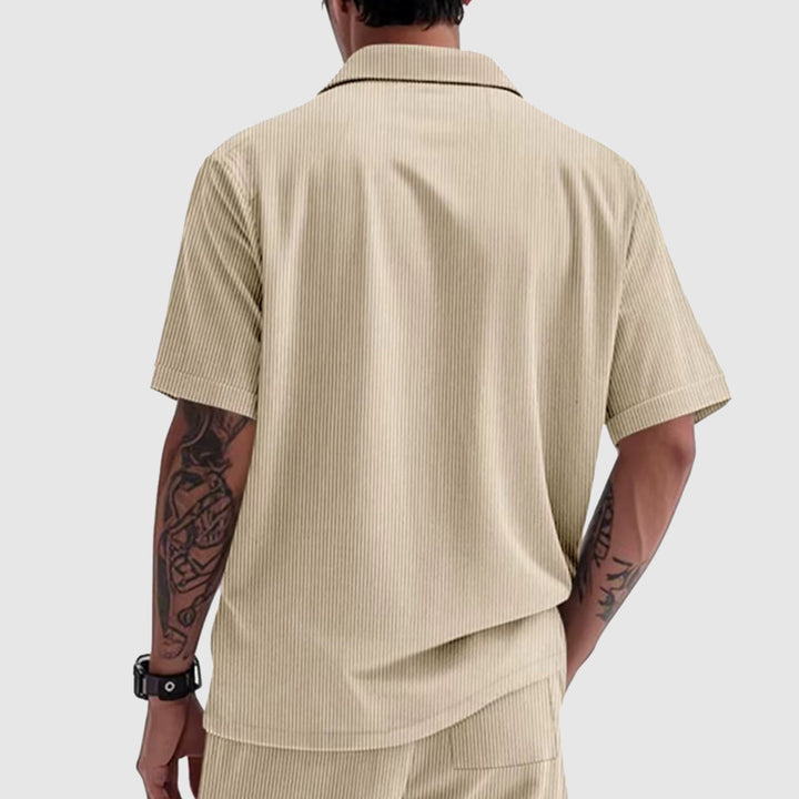 Vintém d'Ouro - Camisa de bombazina elegante para homem