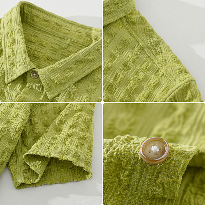 Vintém d'Ouro - Camisa casual texturizada