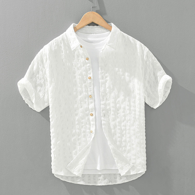 Vintém d'Ouro - Camisa casual texturizada