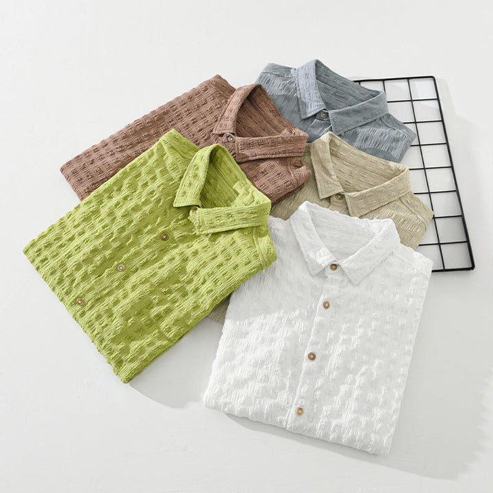 Vintém d'Ouro - Camisa casual texturizada