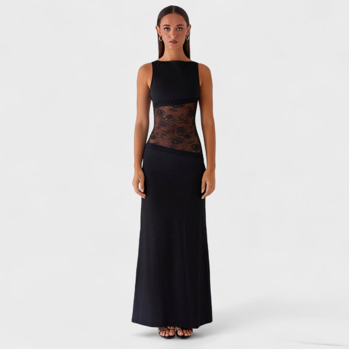 Vintém d'Ouro - Vestido longo de renda