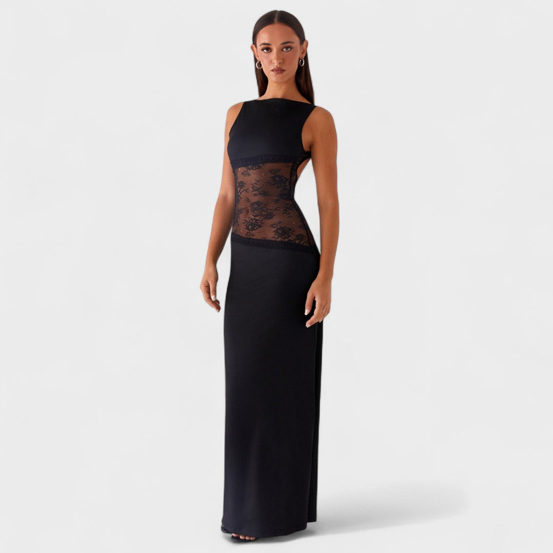 Vintém d'Ouro - Vestido longo de renda