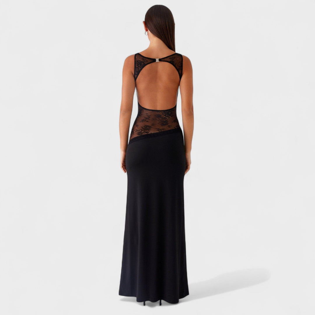Vintém d'Ouro - Vestido longo de renda