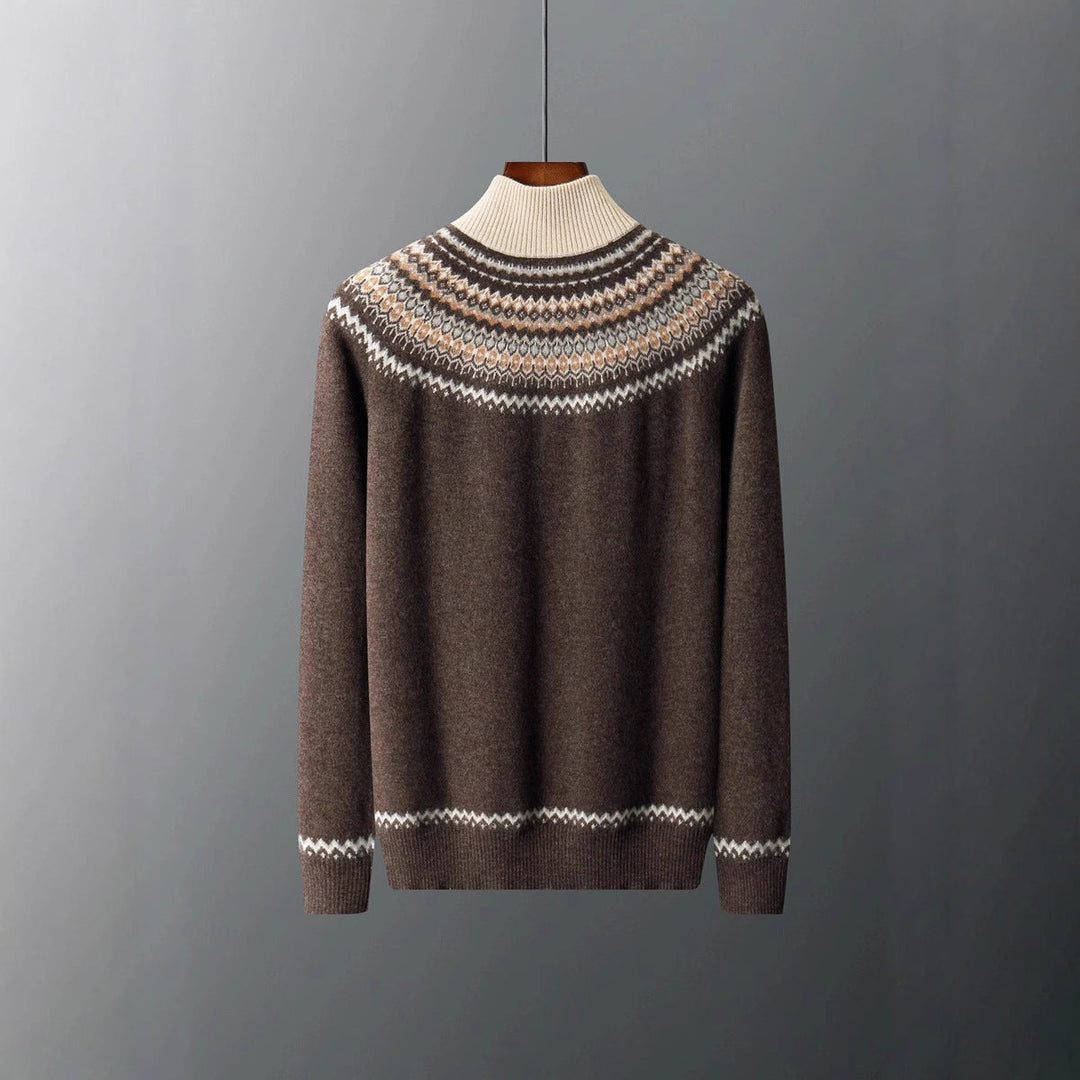 Vintém d'Ouro - Camisola elegante com fecho de correr em caxemira