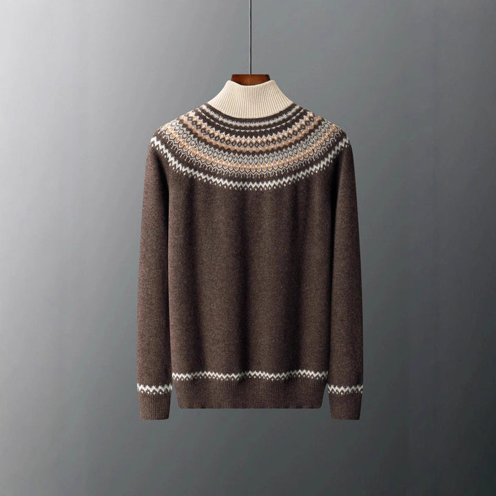 Vintém d'Ouro - Camisola elegante com fecho de correr em caxemira