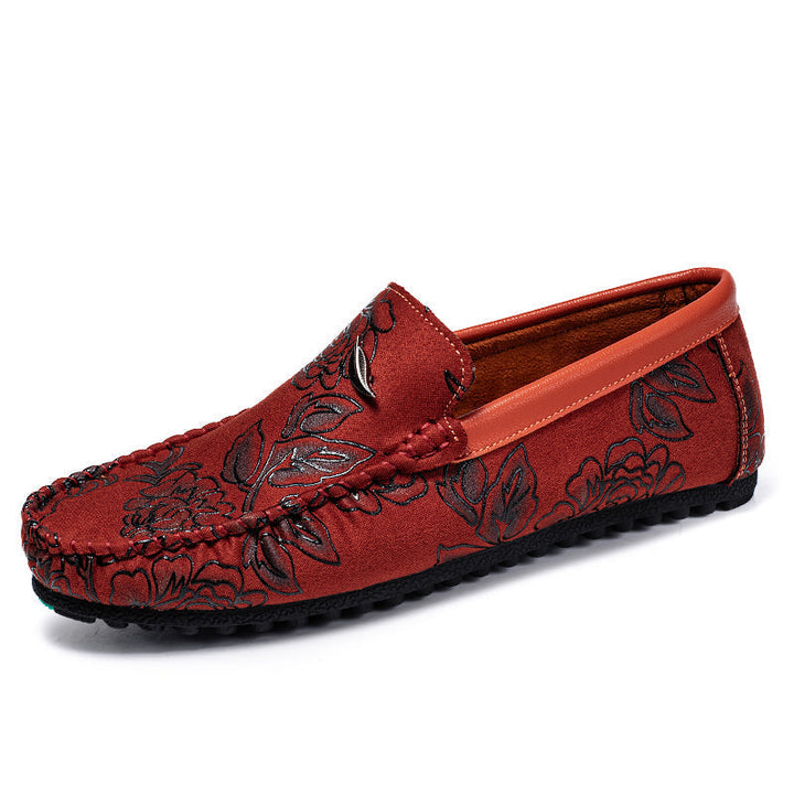 Vintém d'Ouro - Mocassins de couro floral