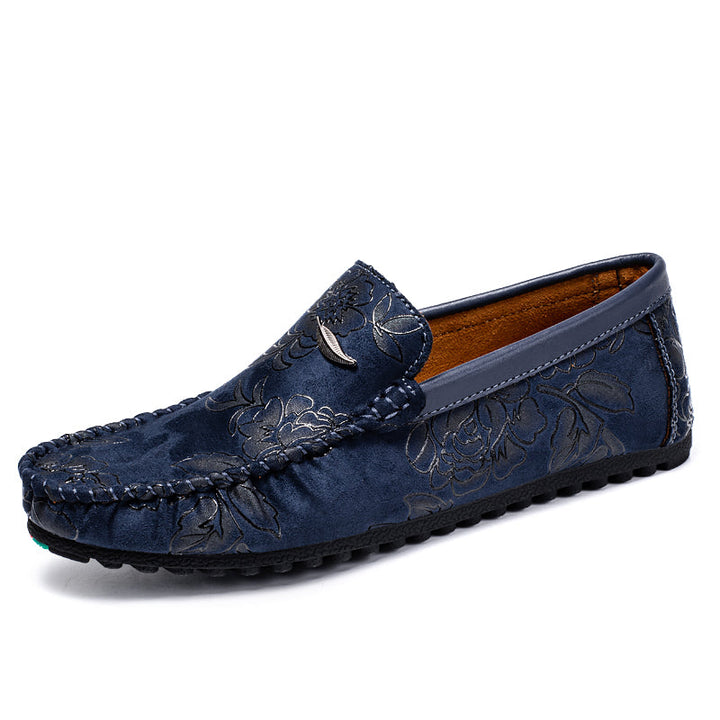 Vintém d'Ouro - Mocassins de couro floral
