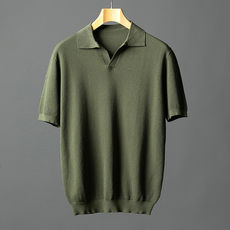 Vintém d'Ouro - Camisa pólo elegante em malha de algodão