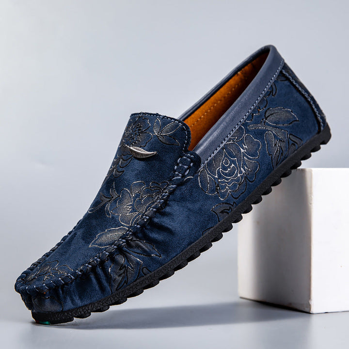 Vintém d'Ouro - Mocassins de couro floral
