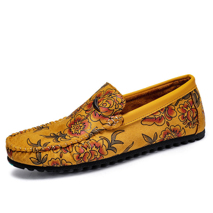 Vintém d'Ouro - Mocassins de couro floral