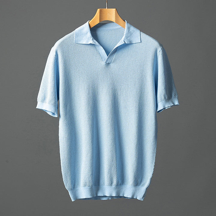 Vintém d'Ouro - Camisa pólo elegante em malha de algodão