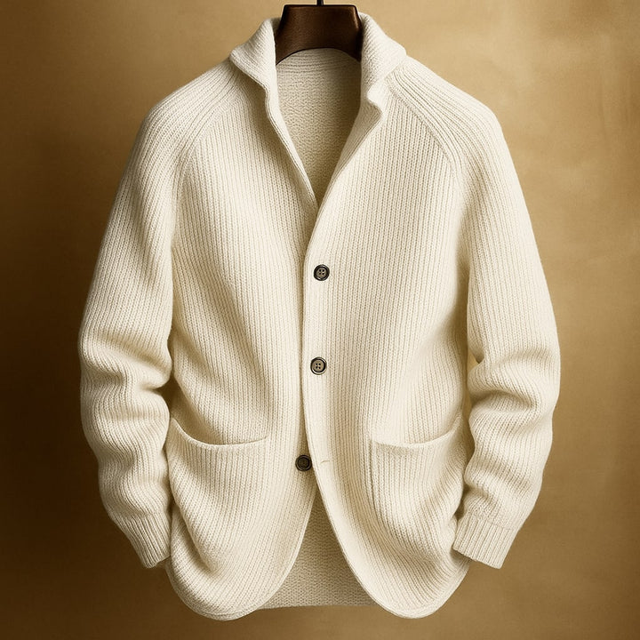 Vintém d'Ouro - Cardigan de Lã Cônica para Homem