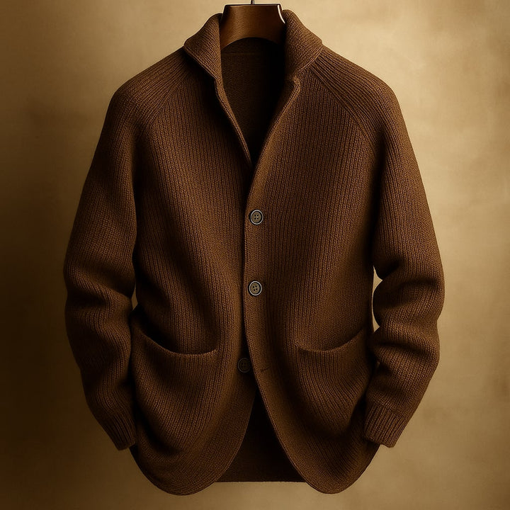 Vintém d'Ouro - Cardigan de Lã Cônica para Homem