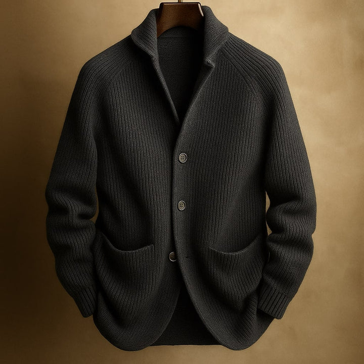 Vintém d'Ouro - Cardigan de Lã Cônica para Homem