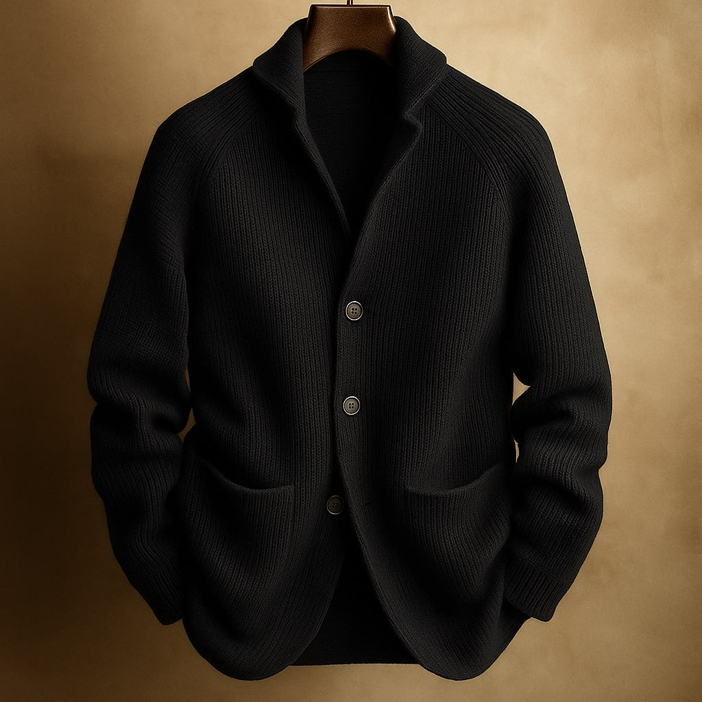 Vintém d'Ouro - Cardigan de Lã Cônica para Homem