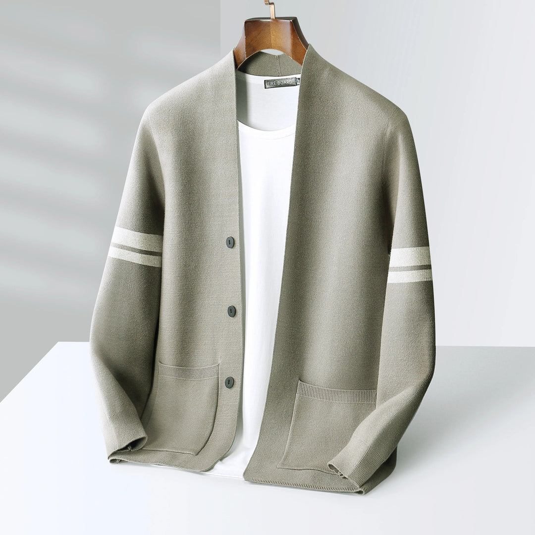 Vintém d'Ouro - Cardigã Casual Masculino com Botões