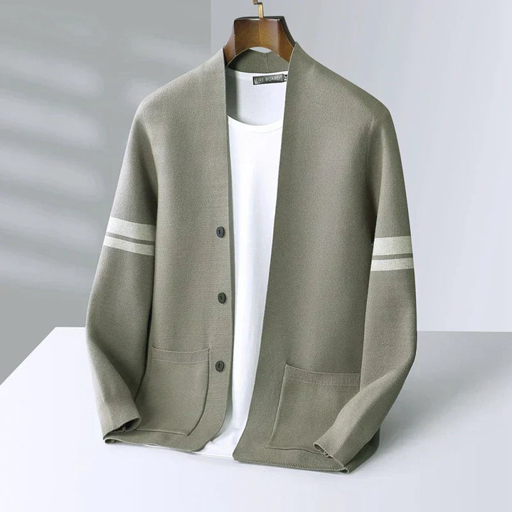 Vintém d'Ouro - Cardigã Casual Masculino com Botões