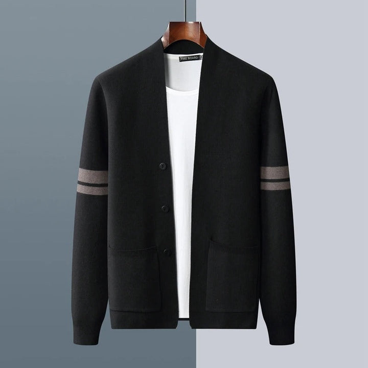 Vintém d'Ouro - Cardigã Casual Masculino com Botões