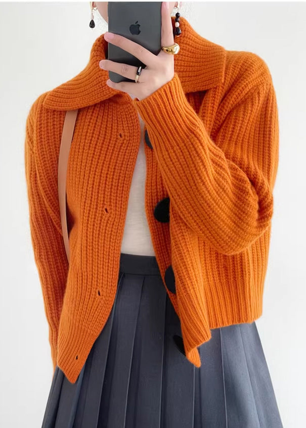 Vintém d'Ouro - Cardigan de Tricô com Gola
