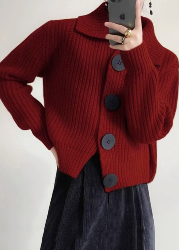 Vintém d'Ouro - Cardigan de Tricô com Gola