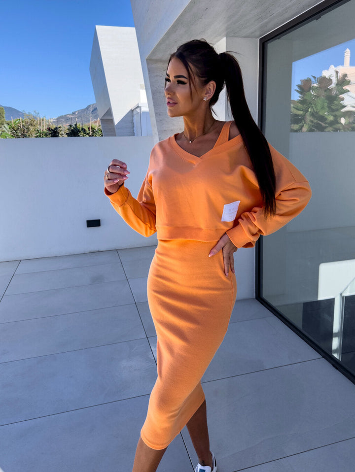 Vintém d'Ouro - Conjunto de camisola e vestido casual