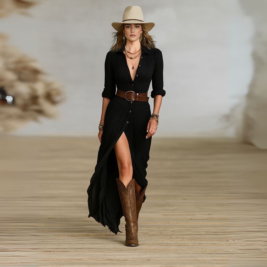 Vintém d'Ouro - Vestido Maxi Chique