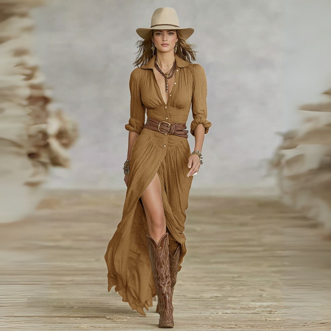Vintém d'Ouro - Vestido Maxi Chique