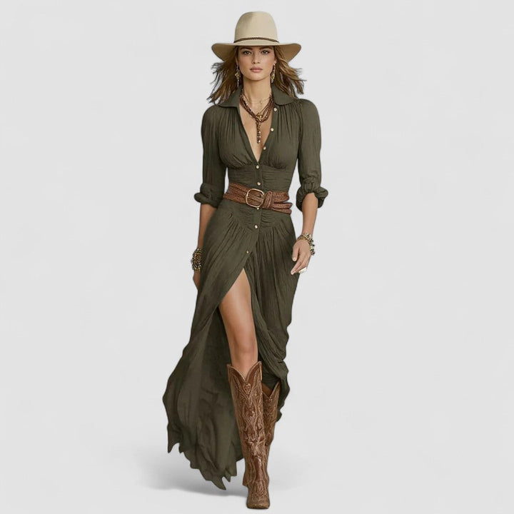 Vintém d'Ouro - Vestido Maxi Chique