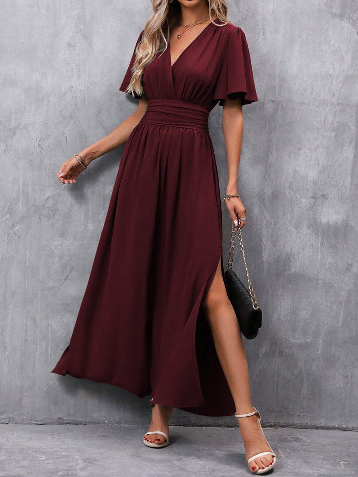 Vintém d'Ouro - Vestido Maxi Elegante Preto