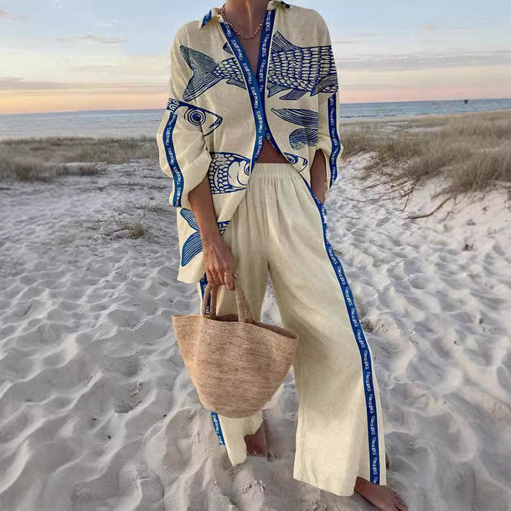 Vintém d'Ouro - Conjunto feminino leve e sofisticado para dias de verão