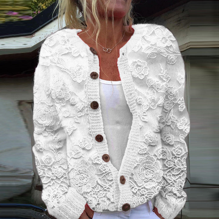 Vintém d'Ouro - Cardigan Floral Elegante