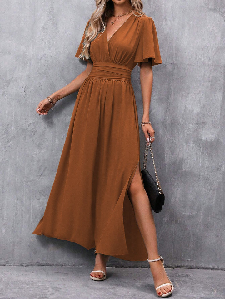 Vintém d'Ouro - Vestido Maxi Elegante Preto