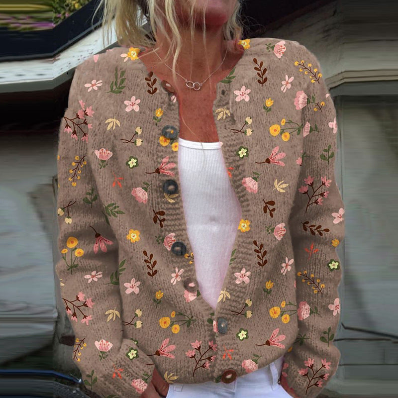 Vintém d'Ouro - Cardigan Floral Elegante
