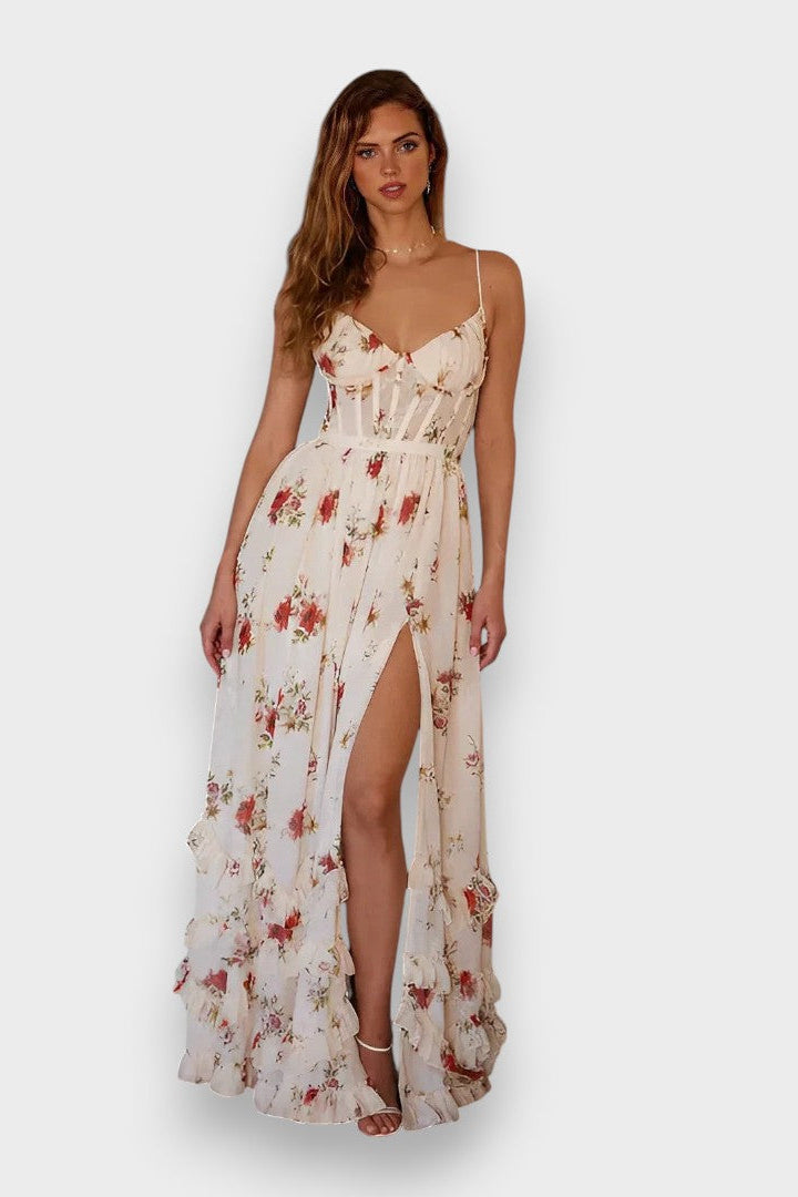 Vintém d'Ouro - Vestido midi floral