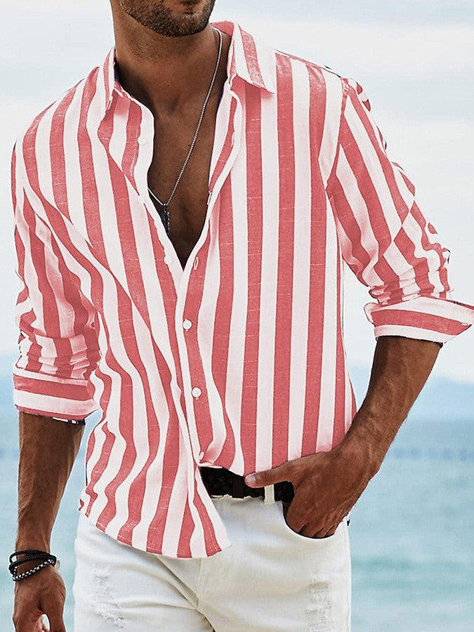 Vintém d'Ouro - Camisa de riscas elegante