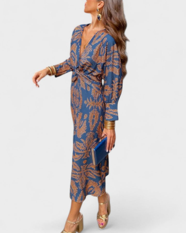 Vintém d'Ouro - Vestido midi sofisticação