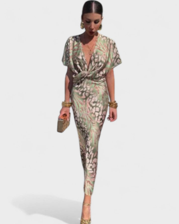 Vintém d'Ouro - Vestido Floral com Plissado