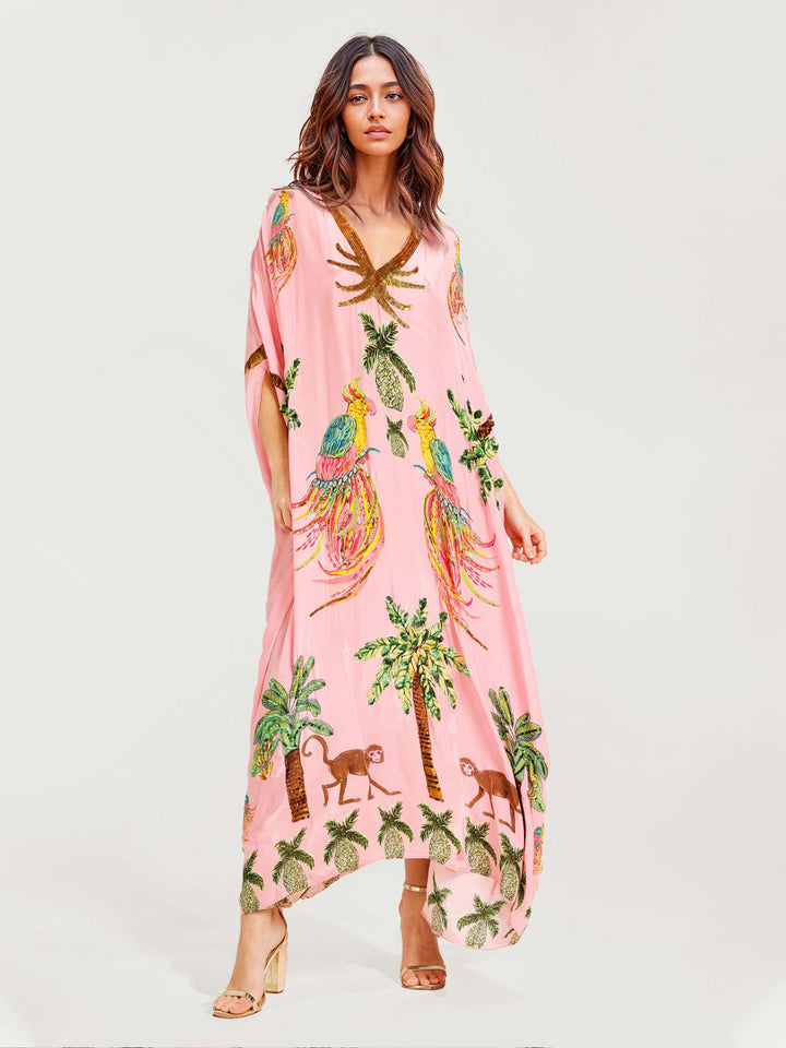 Vintém d'Ouro - Vestido Longo Estampado
