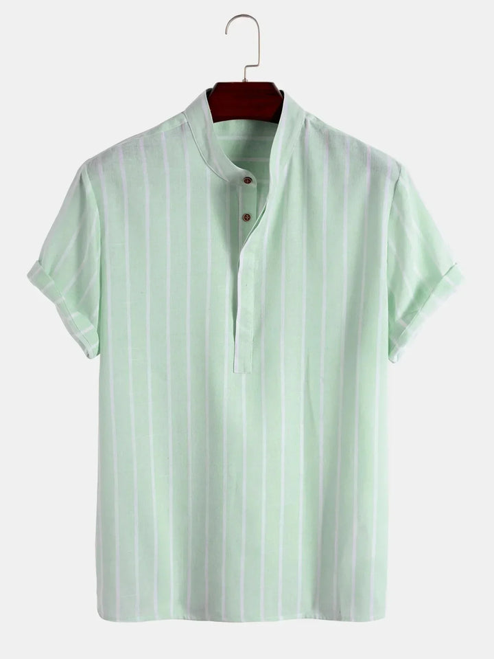 Vintém d'Ouro - Camisa elegante de manga curta listrada