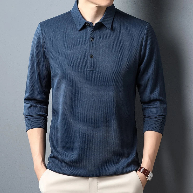 Vintém d'Ouro - Camisa pólo elegante de manga comprida